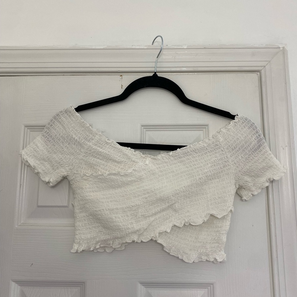 Ambiance White Off-Shoulder Blouse